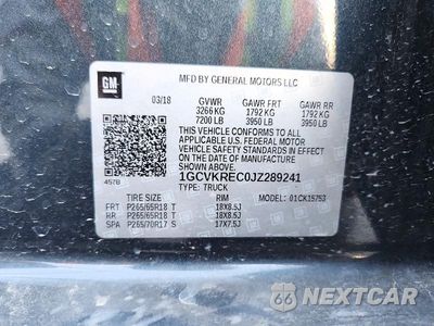 Zdjęcie 12 z 12 samochodu: 2018 CHEVROLET SILVERADO K1500 LT VIN:1GCVKREC0JZ289241 - miniatura