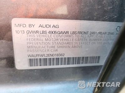 Zdjęcie 13 z 13 samochodu: 2014 AUDI A4 PREMIUM PLUS VIN:WAUFFAFL2EN018362 - miniatura