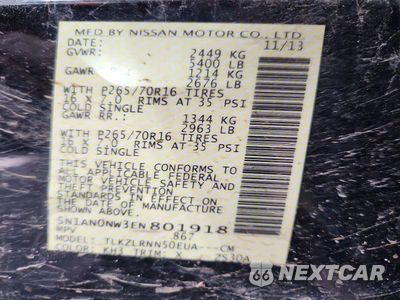 Zdjęcie 13 z 13 samochodu: 2014 NISSAN XTERRA S VIN:5N1AN0NW3EN801918 - miniatura