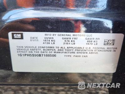 Zdjęcie 12 z 12 samochodu: 2011 CHEVROLET CRUZE LTZ VIN:1G1PH5S90B7188506 - miniatura