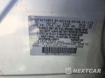 Zdjęcie 12 z 12 samochodu: 2020 NISSAN KICKS S VIN:3N1CP5BV8LL556517 - miniatura