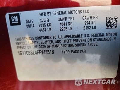 Zdjęcie 12 z 12 samochodu: 2015 CHEVROLET MALIBU 1LT VIN:1G11C5SL4FF143516 - miniatura
