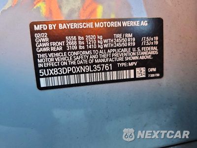 Zdjęcie 13 z 13 samochodu: 2022 BMW X3 M40I VIN:5UX83DP0XN9L35761 - miniatura