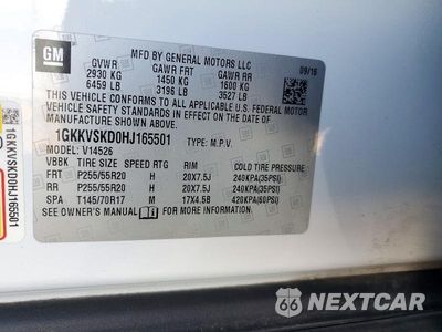 Zdjęcie 14 z 14 samochodu: 2017 GMC ACADIA LIMITED SLT-2 VIN:1GKKVSKD0HJ165501 - miniatura