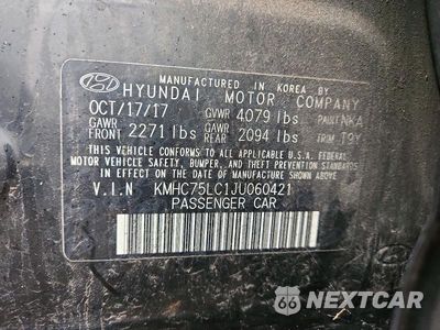 Zdjęcie 12 z 12 samochodu: 2018 HYUNDAI IONIQ SEL VIN:KMHC75LC1JU060421 - miniatura