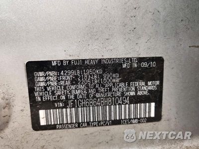 Zdjęcie 12 z 12 samochodu: 2011 SUBARU IMPREZA 2.5I PREMIUM VIN:JF1GH6B64BH810494 - miniatura