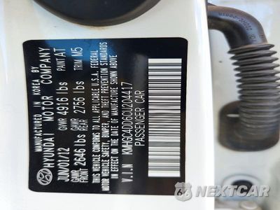 Zdjęcie 12 z 12 samochodu: 2012 HYUNDAI GENESIS 3.8L VIN:KMHGC4DD6CU204417 - miniatura