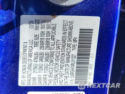 Zdjęcie 14 z 14 samochodu: 2024 HONDA CR-V EXL VIN:5J6RS4H74RL011227 - miniatura