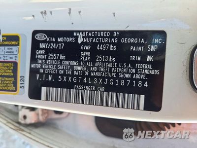Zdjęcie 12 z 12 samochodu: 2018 KIA OPTIMA LX VIN:5XXGT4L3XJG187184 - miniatura