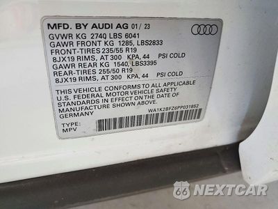 Zdjęcie 13 z 13 samochodu: 2023 AUDI Q4 E-TRON PREMIUM VIN:WA1K2BFZ6PP031852 - miniatura