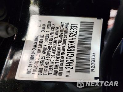 Zdjęcie 12 z 12 samochodu: 2010 HONDA CIVIC LX VIN:2HGFG1B67AH522331 - miniatura