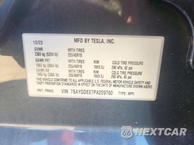 Zdjęcie 13 z 13 samochodu: 2023 TESLA MODEL Y VIN:7SAYGDEE7PA209760 - miniatura