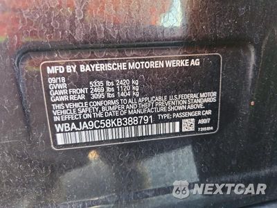 Zdjęcie 12 z 12 samochodu: 2019 BMW 530E VIN:WBAJA9C58KB388791 - miniatura