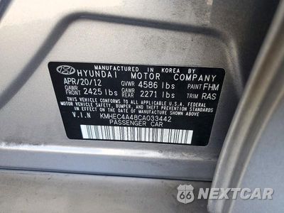 Zdjęcie 12 z 12 samochodu: 2012 HYUNDAI SONATA HYBRID VIN:KMHEC4A48CA033442 - miniatura