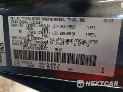 Zdjęcie 13 z 13 samochodu: 2025 TOYOTA TUNDRA CREWMAX LIMITED VIN:5TFJA5DB7SX298938 - miniatura