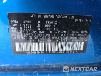 Zdjęcie 12 z 12 samochodu: 2020 SUBARU IMPREZA VIN:4S3GKAB61L3604739 - miniatura