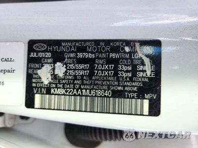 Zdjęcie 13 z 13 samochodu: 2021 HYUNDAI KONA SEL VIN:KM8K22AA1MU618640 - miniatura