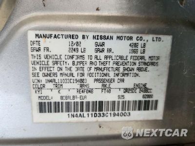 Zdjęcie 13 z 13 samochodu: 2003 NISSAN ALTIMA 2.5 VIN:1N4AL11D33C194003 - miniatura