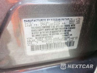 Zdjęcie 12 z 12 samochodu: 2017 NISSAN SENTRA S VIN:3N1AB7AP1HY229973 - miniatura