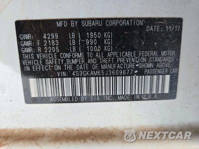 Zdjęcie 12 z 12 samochodu: 2018 SUBARU IMPREZA SPORT VIN:4S3GKAM65J3609677 - miniatura