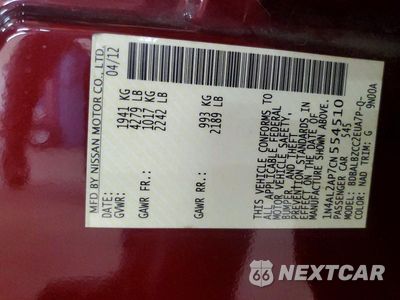 Zdjęcie 12 z 12 samochodu: 2012 NISSAN ALTIMA 2.5 VIN:1N4AL2AP7CN554510 - miniatura