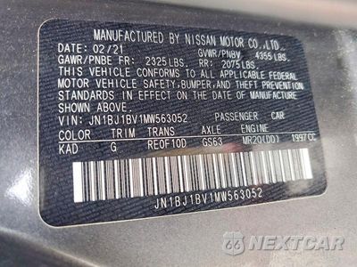 Zdjęcie 13 z 13 samochodu: 2021 NISSAN ROGUE SPORT SV VIN:JN1BJ1BV1MW563052 - miniatura