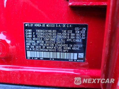 Zdjęcie 13 z 13 samochodu: 2025 HONDA HR-V SPORT VIN:3CZRZ2H50SM786403 - miniatura