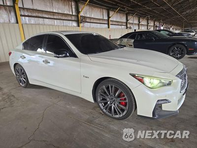 Czwarte zdjęcie samochodu z boku: 2018 INFINITI Q50 RED SPORT 400 VIN:JN1FV7AR5JM480051 - miniatura