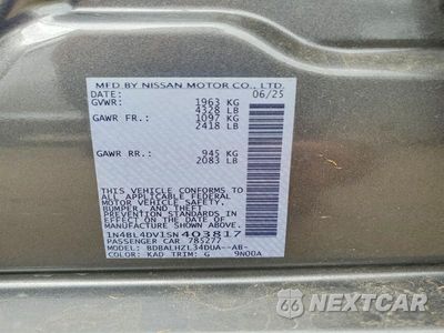 Zdjęcie 12 z 12 samochodu: 2025 NISSAN ALTIMA SV VIN:1N4BL4DV1SN403817 - miniatura