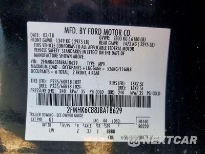 Zdjęcie 13 z 13 samochodu: 2018 FORD FLEX SEL VIN:2FMHK6C88JBA18629 - miniatura