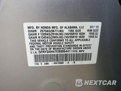 Zdjęcie 13 z 13 samochodu: 2014 ACURA MDX TECHNOLOGY VIN:5FRYD4H47EB006441 - miniatura