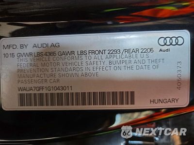 Zdjęcie 12 z 12 samochodu: 2016 AUDI A3 PREMIUM VIN:WAUA7GFF1G1043011 - miniatura