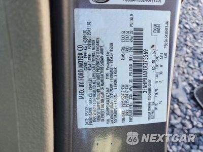 Zdjęcie 12 z 12 samochodu: 2012 FORD FUSION SEL VIN:3FAHP0JAXCR375569 - miniatura