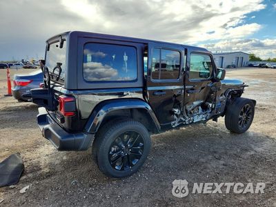Trzecie zdjęcie samochodu z tyłu: 2023 JEEP WRANGLER SAHARA 4XE VIN:1C4JJXP69PW698832 - miniatura