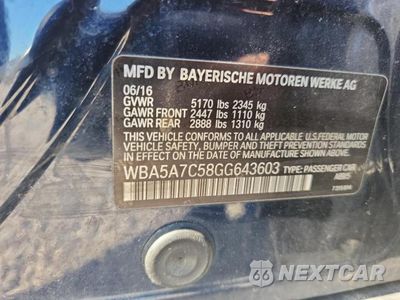Zdjęcie 12 z 12 samochodu: 2016 BMW 528 XI VIN:WBA5A7C58GG643603 - miniatura