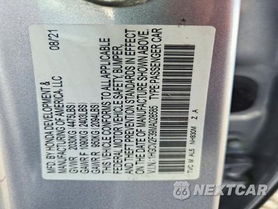 Zdjęcie 12 z 12 samochodu: 2021 HONDA ACCORD SPORT VIN:1HGCV2F39MA028585 - miniatura