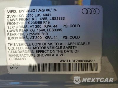 Zdjęcie 13 z 13 samochodu: 2024 AUDI Q4 E-TRON PREMIUM PLUS VIN:WA1LUBFZ0RP084516 - miniatura