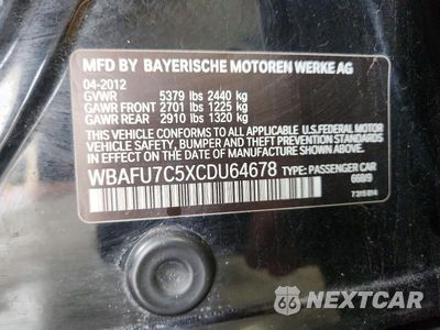 Zdjęcie 12 z 12 samochodu: 2012 BMW 535 XI VIN:WBAFU7C5XCDU64678 - miniatura