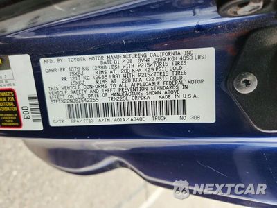 Zdjęcie 12 z 12 samochodu: 2008 TOYOTA TACOMA BASE VIN:5TETX22N08Z542255 - miniatura