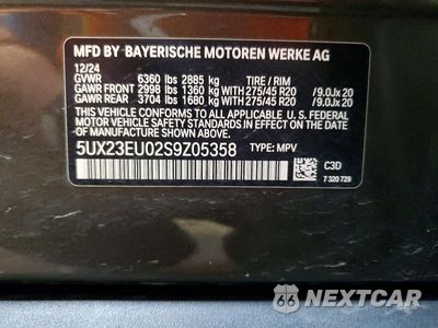 Zdjęcie 13 z 13 samochodu: 2025 BMW X5 XDRIVE40I VIN:5UX23EU02S9Z05358 - miniatura