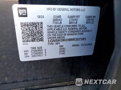 Zdjęcie 13 z 13 samochodu: 2024 CHEVROLET SUBURBAN K1500 Z71 VIN:1GNSKDKD9RR357381 - miniatura