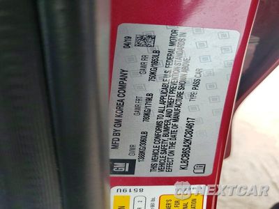 Zdjęcie 12 z 12 samochodu: 2019 CHEVROLET SPARK LS VIN:KL8CB6SA2KC804617 - miniatura