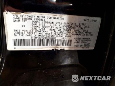 Zdjęcie 14 z 14 samochodu: 2003 TOYOTA RAV4 BASE VIN:JTEHH20V230206780 - miniatura