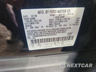 Zdjęcie 12 z 12 samochodu: 2020 FORD EXPLORER XLT VIN:1FMSK8DH4LGC95323 - miniatura