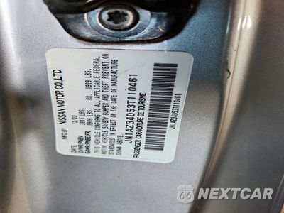 Zdjęcie 12 z 12 samochodu: 2003 NISSAN 350Z COUPE VIN:JN1AZ34D53T110461 - miniatura