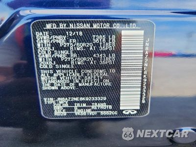 Zdjęcie 14 z 14 samochodu: 2019 INFINITI QX80 LUXE VIN:JN8AZ2NE8K9233329 - miniatura