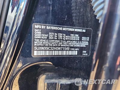 Zdjęcie 13 z 13 samochodu: 2017 BMW X3 XDRIVE28I VIN:5UXWX9C32H0W71549 - miniatura