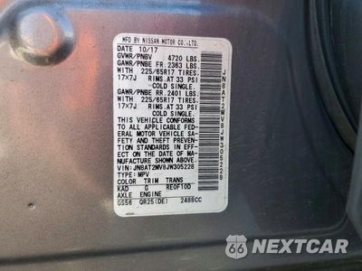 Zdjęcie 13 z 13 samochodu: 2018 NISSAN ROGUE SV VIN:JN8AT2MV8JW305228 - miniatura