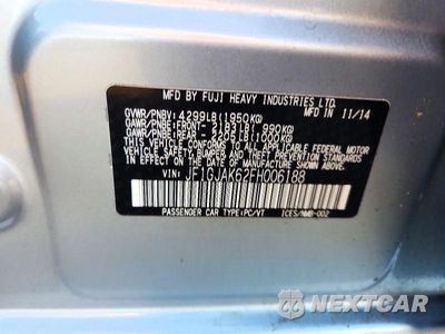 Zdjęcie 13 z 13 samochodu: 2015 SUBARU IMPREZA PREMIUM PLUS VIN:JF1GJAK62FH006188 - miniatura