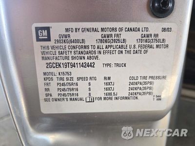 Zdjęcie 12 z 12 samochodu: 2004 CHEVROLET SILVERADO K1500 VIN:2GCEK19T941142442 - miniatura